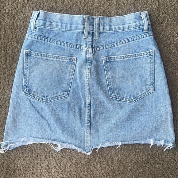 Petal & Pup Asymmetrical Blue Pencil Skirt - Picture 3 of 5